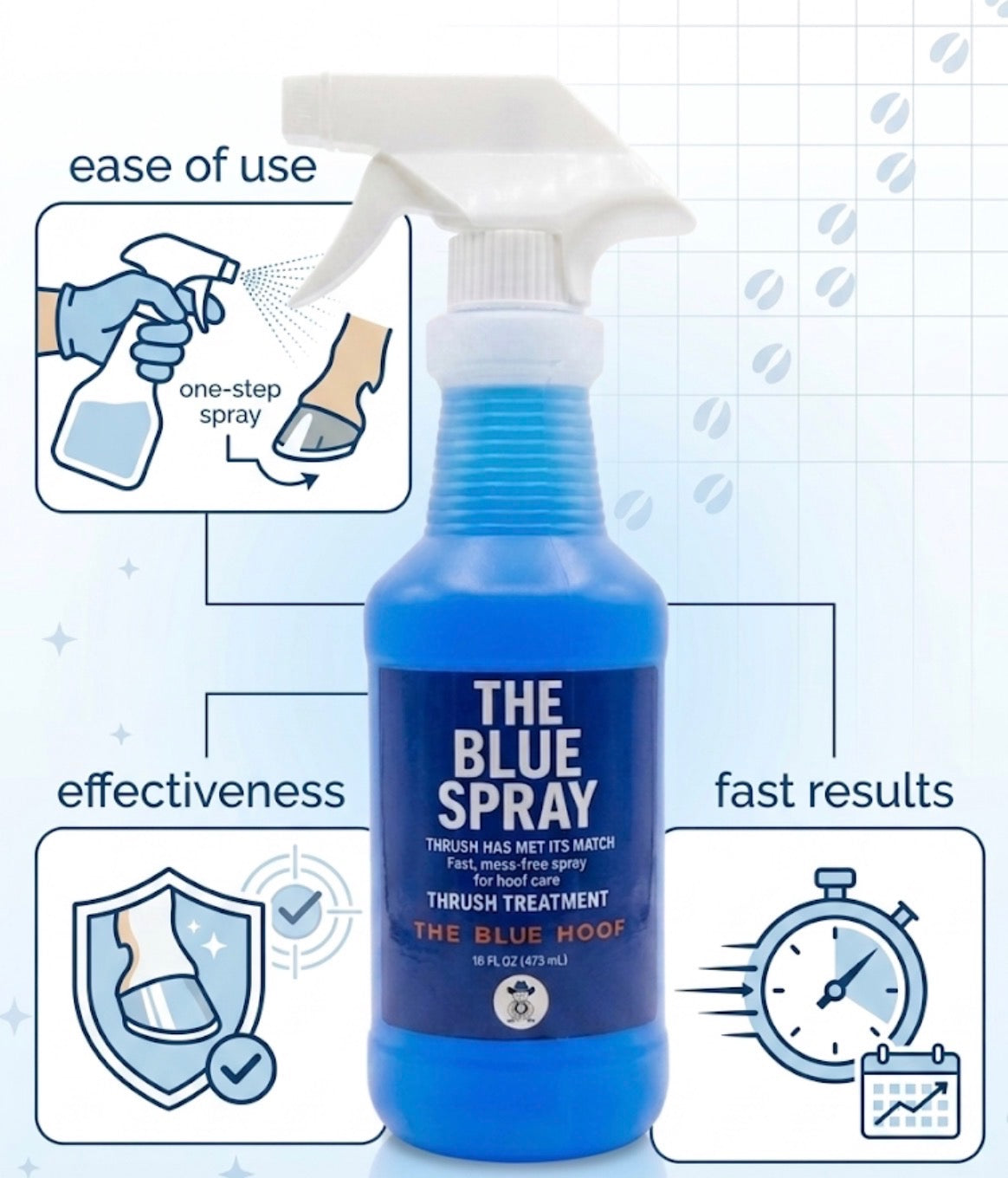 Equine Thrush Treatment Hoof Spray – 16 oz